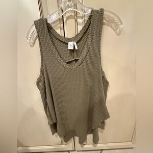 Paper Crane olive green tank top